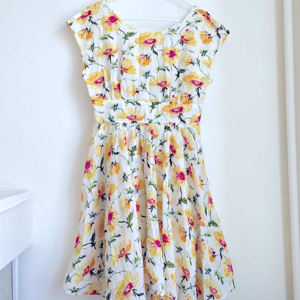 Anthropologie Lil floral cotton dress